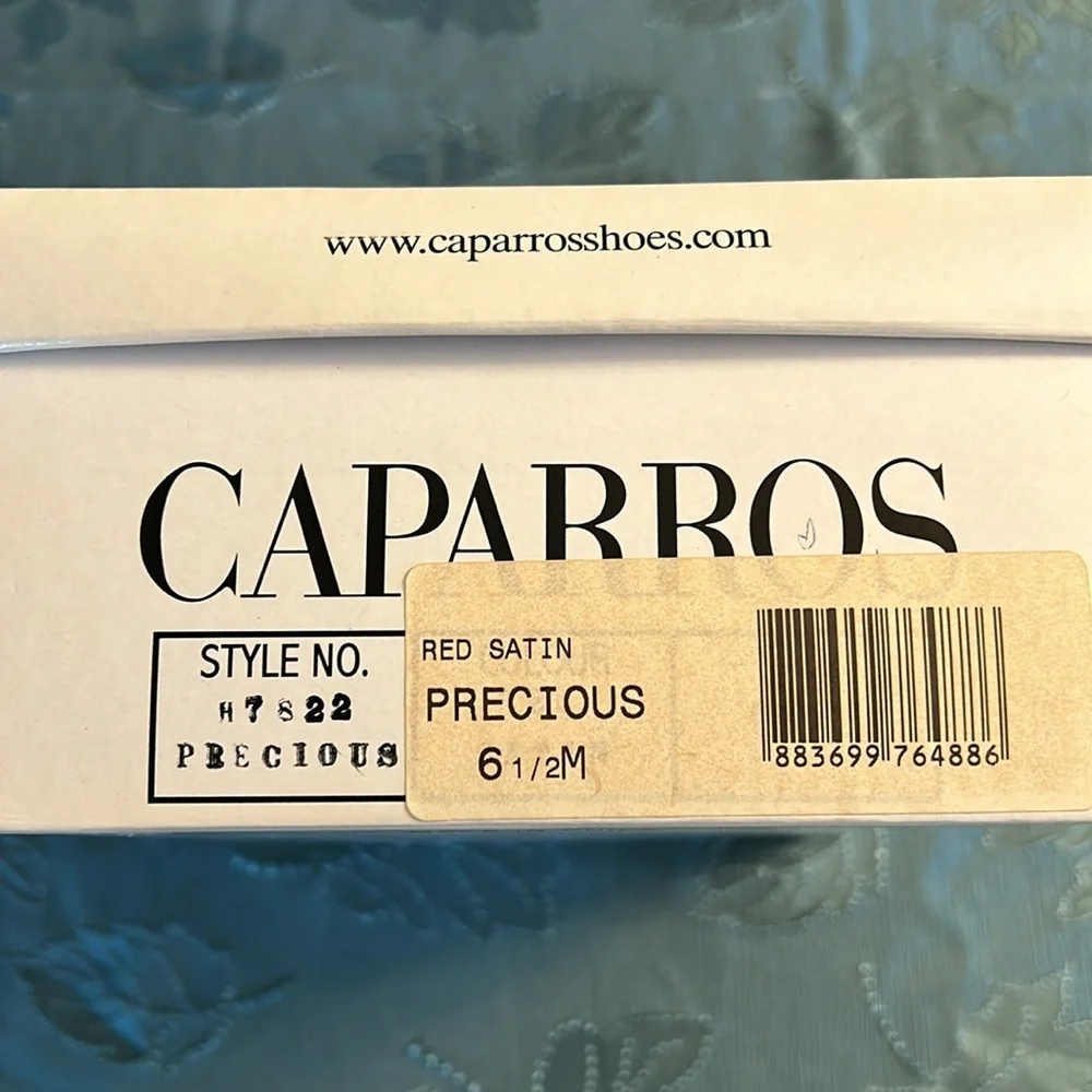 Caparros Gorgeous Red Satin Party Sandals - Picture 8 of 8